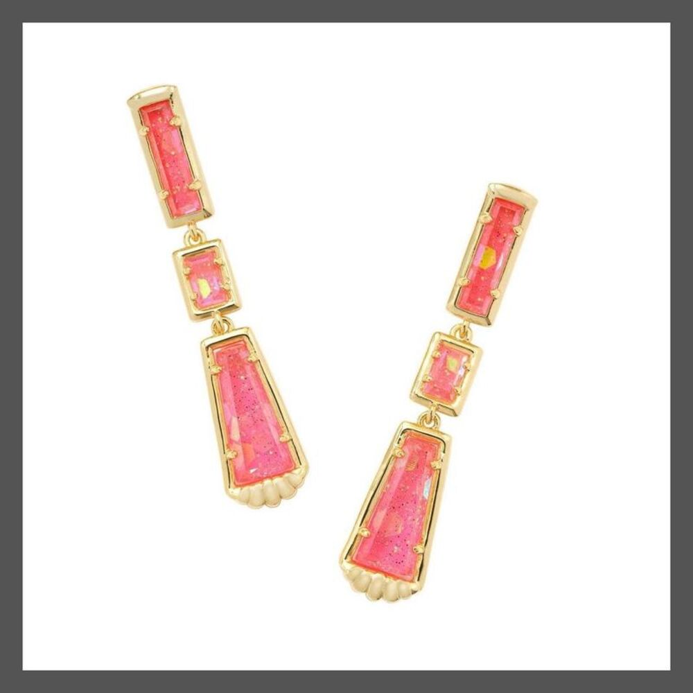 Kendra Scott - Kendra Scott Serena Linear Earrings - Pink Pink